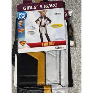 Hawkgirl Girl's Small (6/6X) DC Comics Costume Jumpsuit Jacket And Headpiece
